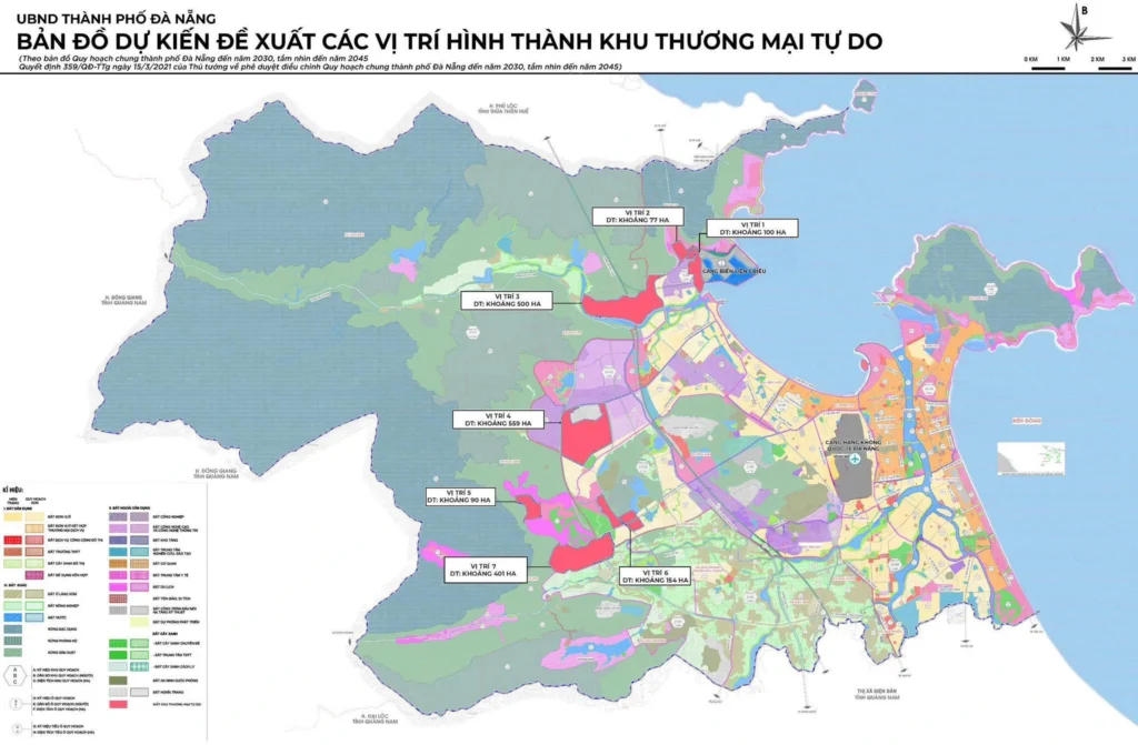 Map of Danang Free Trade Zone including Liên Chiểu Port and logistics hubs