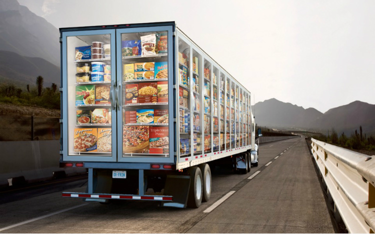 Modern cold chain logistics truck ensuring temperature control