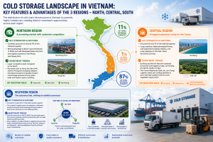 Cold storage landscape in Vietnam